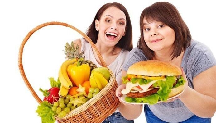 For successful weight loss, the girls reviewed their diet. 