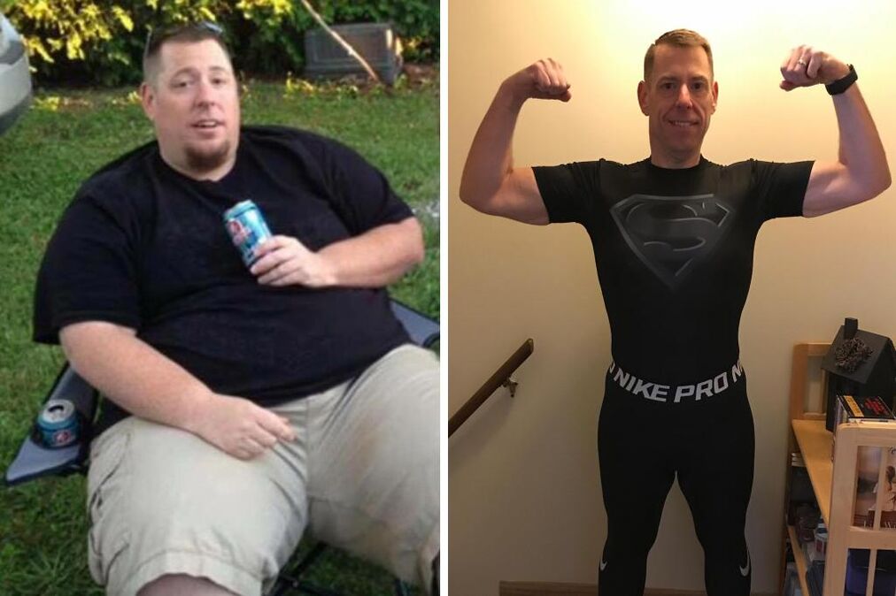 man before and after keto diet